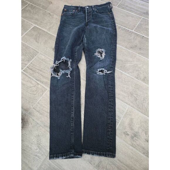 Women's Levi's Skinny Jeans‎ 501 Size 25 Distressed - Picture 1 of 11